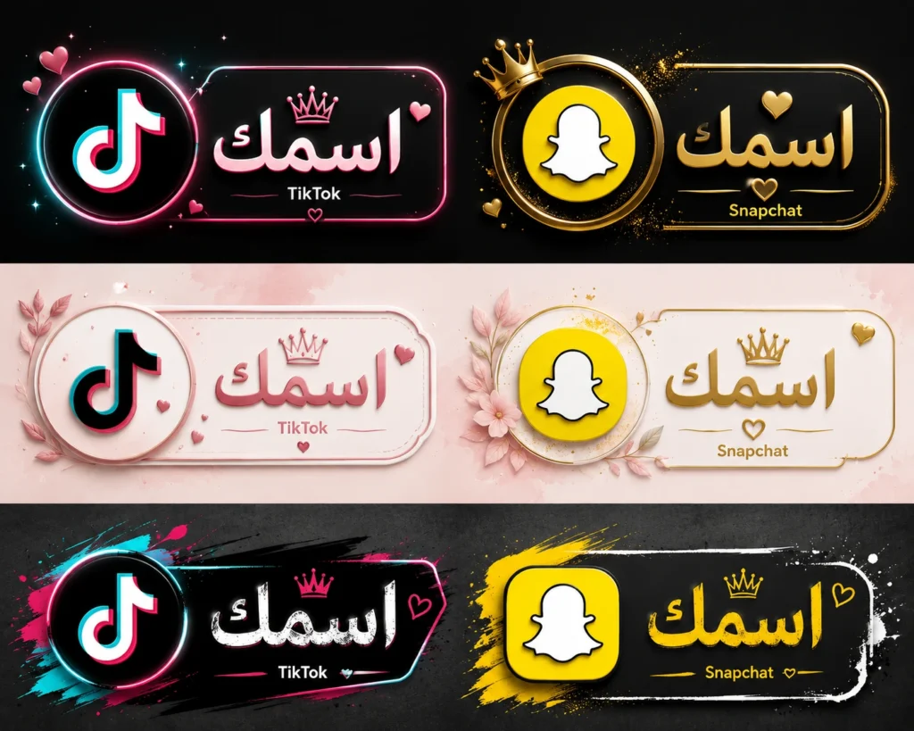 زخرفة اسماء تيك توك وسناب شات