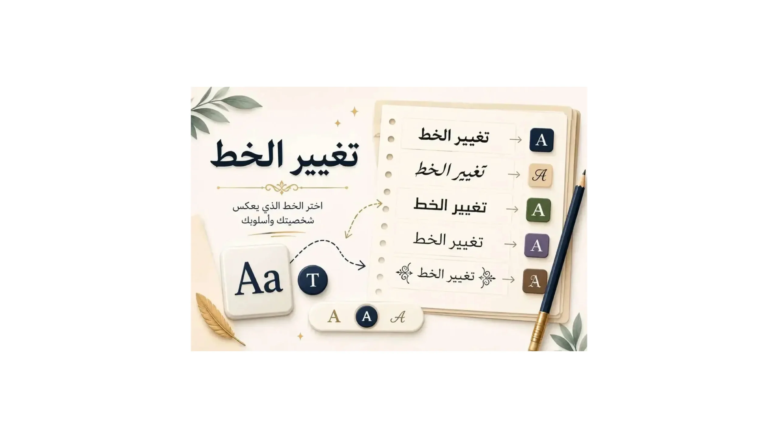 تغيير الخط